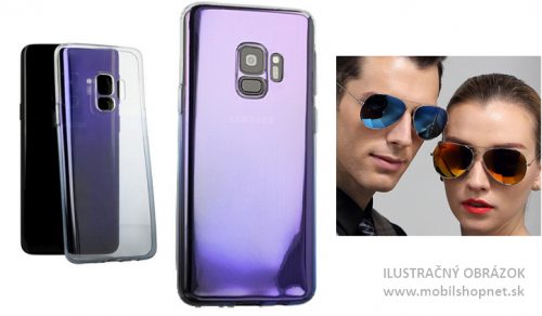 Zadný ochranný silikonový kryt Samsung Galaxy S9 PLUS G965 čierne OMBRE