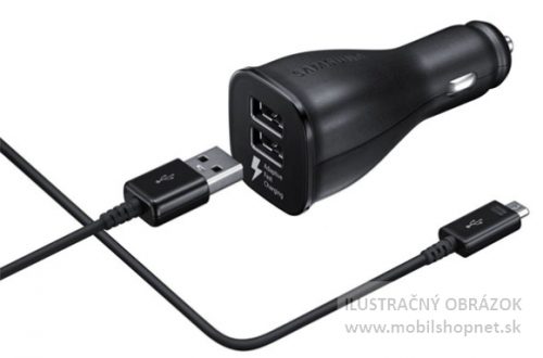 Autonabíjačka USB čierna EP-LN920BB s funkciou Fast Charging 2xUSB čierna Bulk