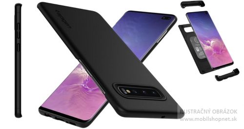 Zadný ochranný kryt Samsung Galaxy S10 Plus G975 Spigen čierny Thin Fit