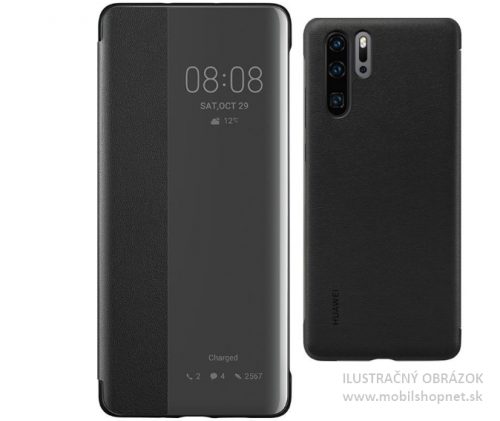Knižkové púzdro značkové Huawei P30 Pro čierne Flip Cover