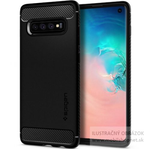 Zadný ochranný kryt Samsung Galaxy S10 G973 Spigen čierny Rugged Armor