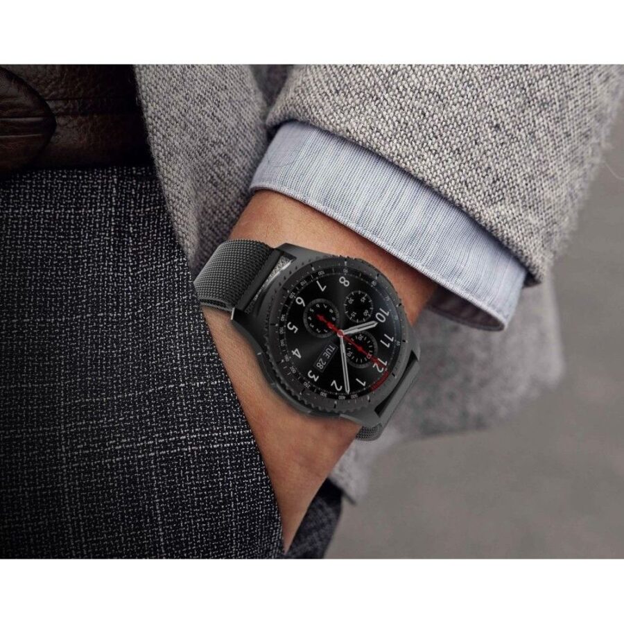 Remienok  Univerzál šírka 22mm    MILANESEBAND čierny kovový magnetický, - Image 3