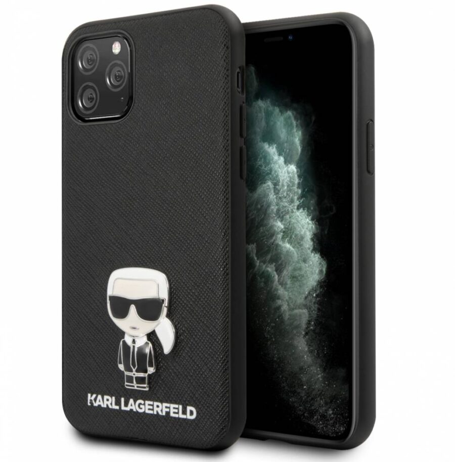 Kryt Apple iPhone 11 Pro   Karl Lagerfeld Saffiano Iconik black - Image 2