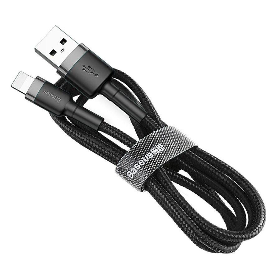 Dátový kábel  Lightning iPhone 11 Pro USB Baseus Cafule čierny 3m - Image 2