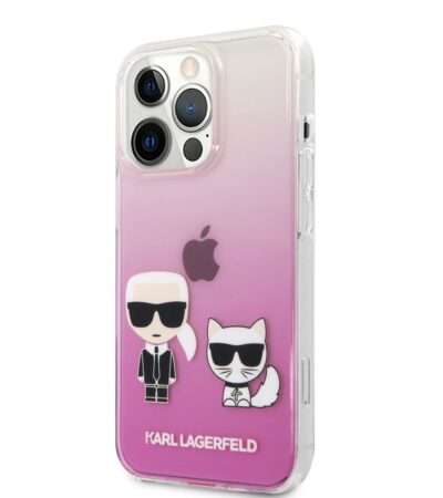 Kryt apple iphone 13 pro karl lagerfeld ikonik karl and choupette ružový