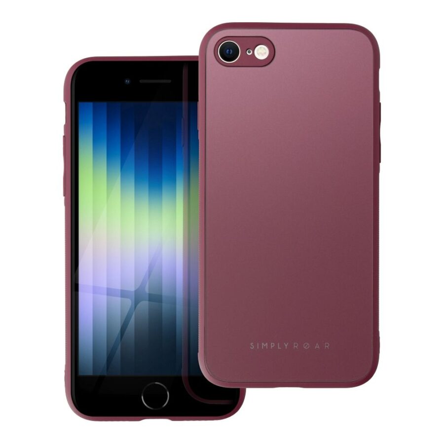 Kryt Apple iPhone SE 2022 iPhone SE 2020 iPhone 8 Roar Matte Glass bordový