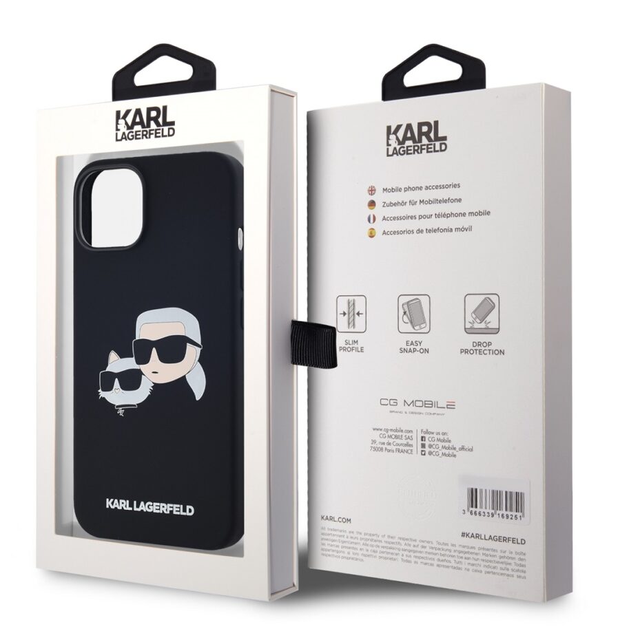 Kryt Apple iPhone 14 iPhone 13  Karl Lagerfeld Liquid Silicone Double Heads  Magsafe - Image 2