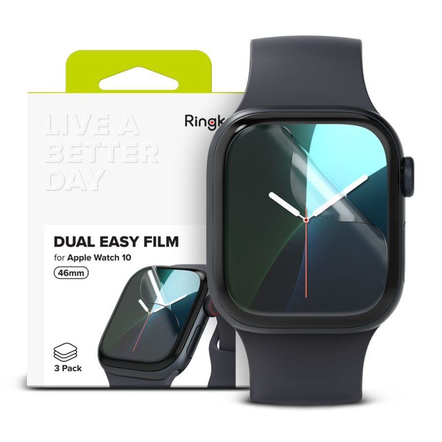 Ochranná fólia Apple Watch series 10 46mm   Ringke Dual Easy  3ks v balení