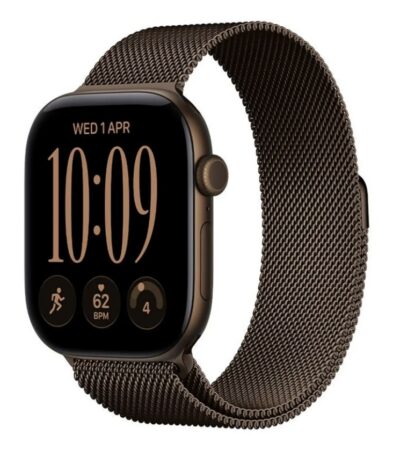 Applewatch12dark bronze aluminium case with dark bronze milanese loop