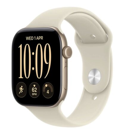 Applewatch12light gold aluminium case with sand sport band