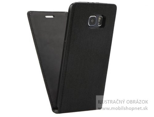 Flipové púzdro značkové Apple iPhone SE iPhone 8 iPhone 7 čierne Canvas Flexi